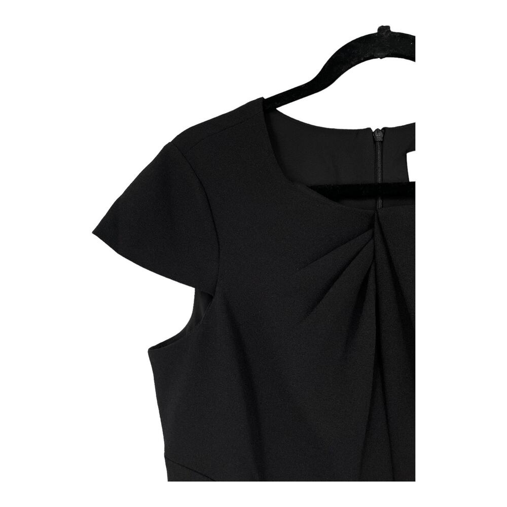 Vince Camuto dress Signature Cap sleeve stretch crepe black size 14 - Picture 3 of 7